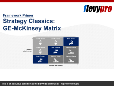 Strategy Classics: GE-McKinsey Matrix