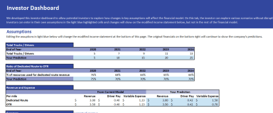 Trucking Financial Projection Template