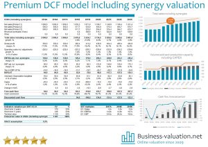Synergy Valuation Premium DCF Excel Model