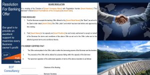 Board Resolution for Accepting bank offer