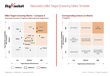 M&A Buy-Side Target Screening Nine-Box Matrix - PowerPoint & Excel Model