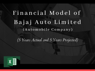 DCF Model of Bajaj Auto Limited (5 years Actual and 5 years projection)