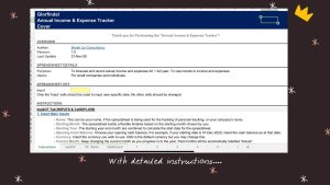 Annual Income & Expense Tracker with Cash Flow Statement