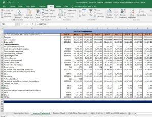 Jindal Steel and Power Valuation Excel Model: Complete DCF Valuation with Forecasted Financial Statements