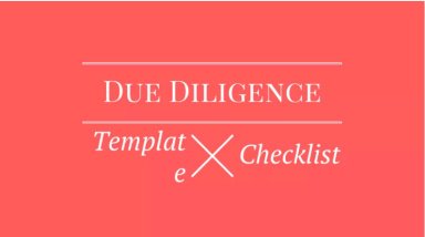Due Diligence Template Request List for Startup Fundraising from investors