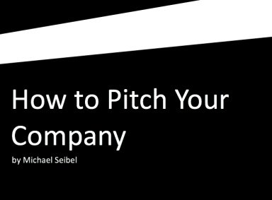 How to Pitch Your Company