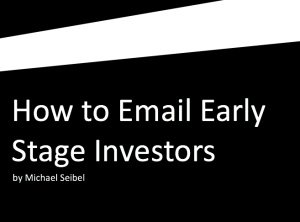 How To Email Early Stage Investors