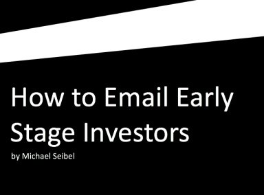 How To Email Early Stage Investors