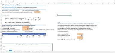Life Time Value (LTV) Excel Spreadsheet Calculator