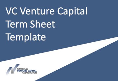 VC Venture Capital Term Sheet Template - NVCA Model