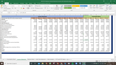 MCX Valuation Excel Model: Complete DCF Valuation with Forecasted Financial Statements