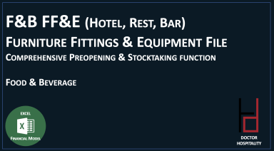 F&B Furniture Fittings & Equipment File FF&E (Restaurant, Bar, Hotel) - Excel File