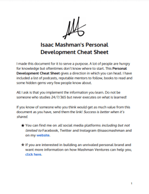 Personal Development Cheat Sheet