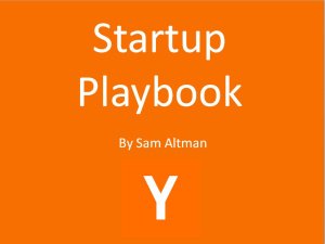 Startup Playbook