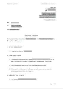 Employment Agreement Template
