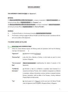 Service Agreement Template