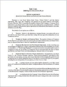 Option Agreement Template