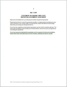 Invention Agreement Template
