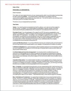 New Employee Offer Letter Template