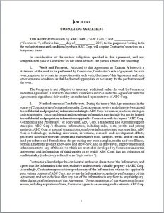 Consultant or Contractor Agreement Template
