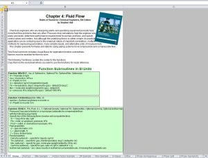 Fluid Flow Excel Workbook