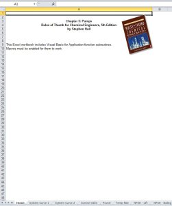 Pumps Excel Workbook