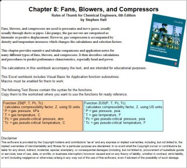 Fans, Blowers, and Compressors Excel Workbook