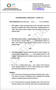 Shareholder Agreement Template