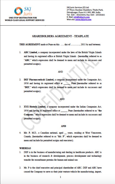 Image 14 for Unitholders Agreement Template Guide
