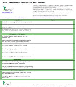 CEO Performance Review Template