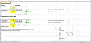 Cable Size Calculation Spreadsheet