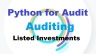 Python in Audit - Testing Listed Investments - Eloquens