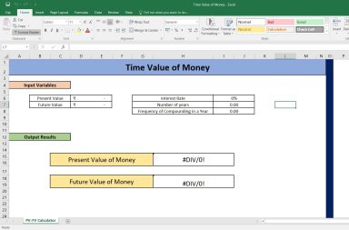 Basic Time Value of Money Calculator