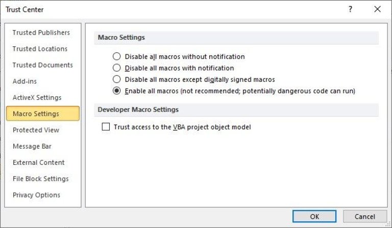 Check If You Can Run Excel Macros on Your Computer - Eloquens
