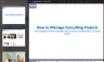 How to manage consulting projects fast & efficiently – Practical guide