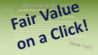 Fair Value Calculation On A Click (FREE VERSION) - Windows/MacOS