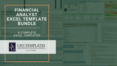 Financial Analyst Excel Template Bundle (8 complete templates)