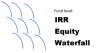 Fund Level IRR equity waterfall - split between LP and GP
