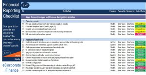 Financial Reporting Checklist Excel Template