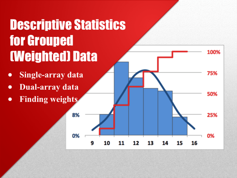 Descriptive statistics for grouped (weighted) data - Eloquens