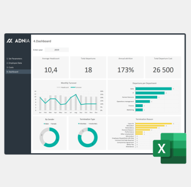 HR Attrition Management Excel Template