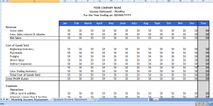 Income Statement Templates