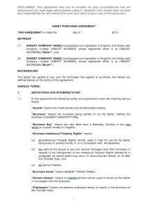 Asset Purchase Agreement Template