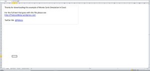 Monte Carlo Simulation Excel Model