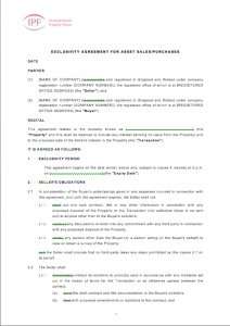 Exclusivity Agreement Template