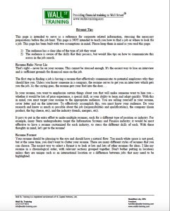 Resume Tips