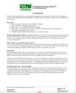 Cover Letter Tips