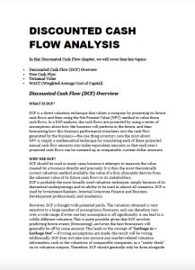 Discounted Cash Flow Analysis