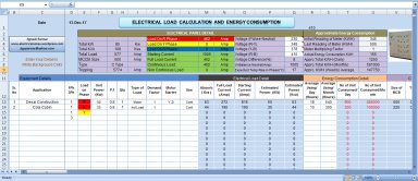 Electrical Load and Energy Consumption Calculator