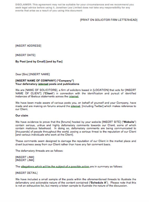 Cease and Desist Letter Before Action Template Eloquens